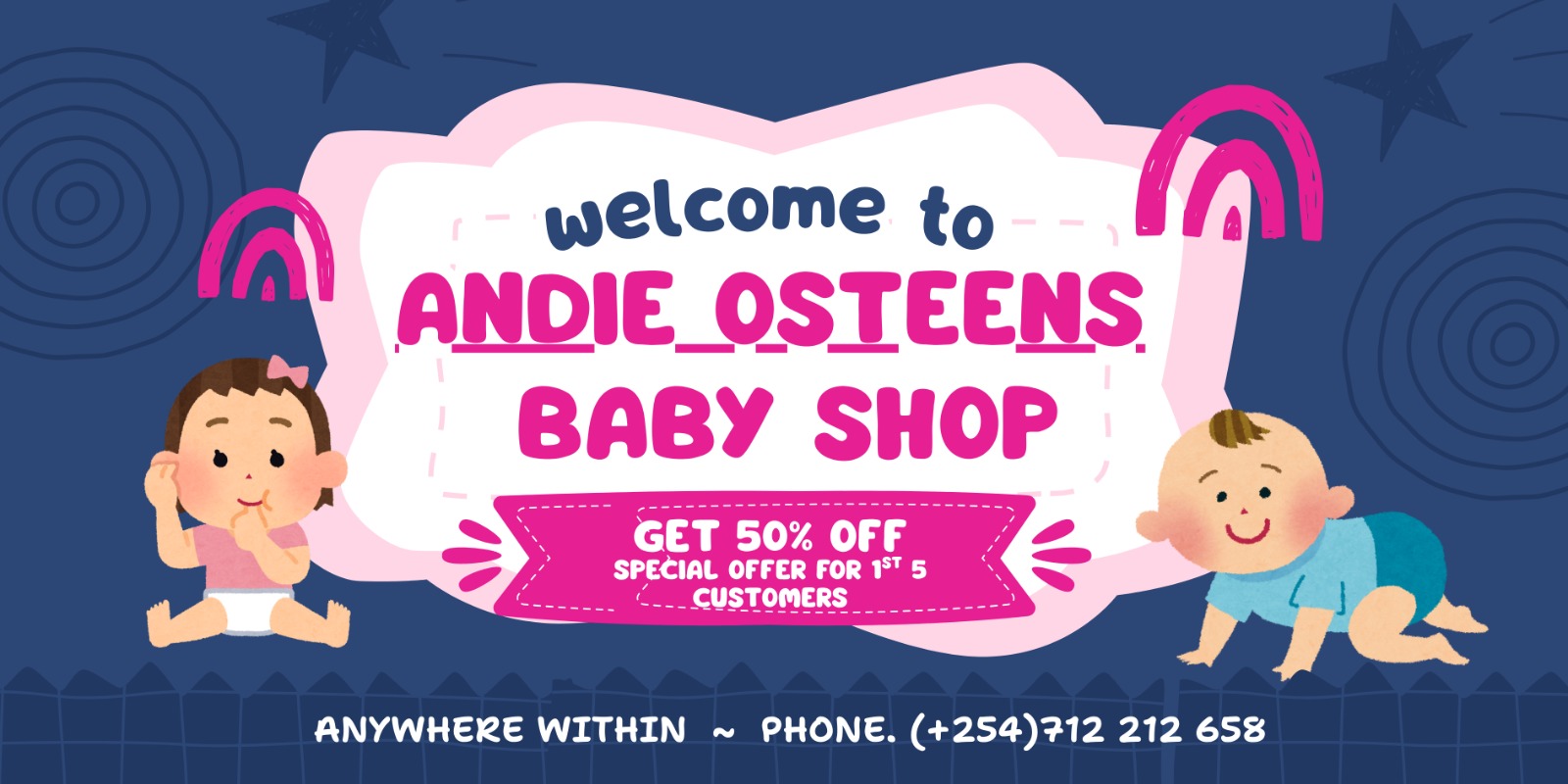 Happy baby with toys